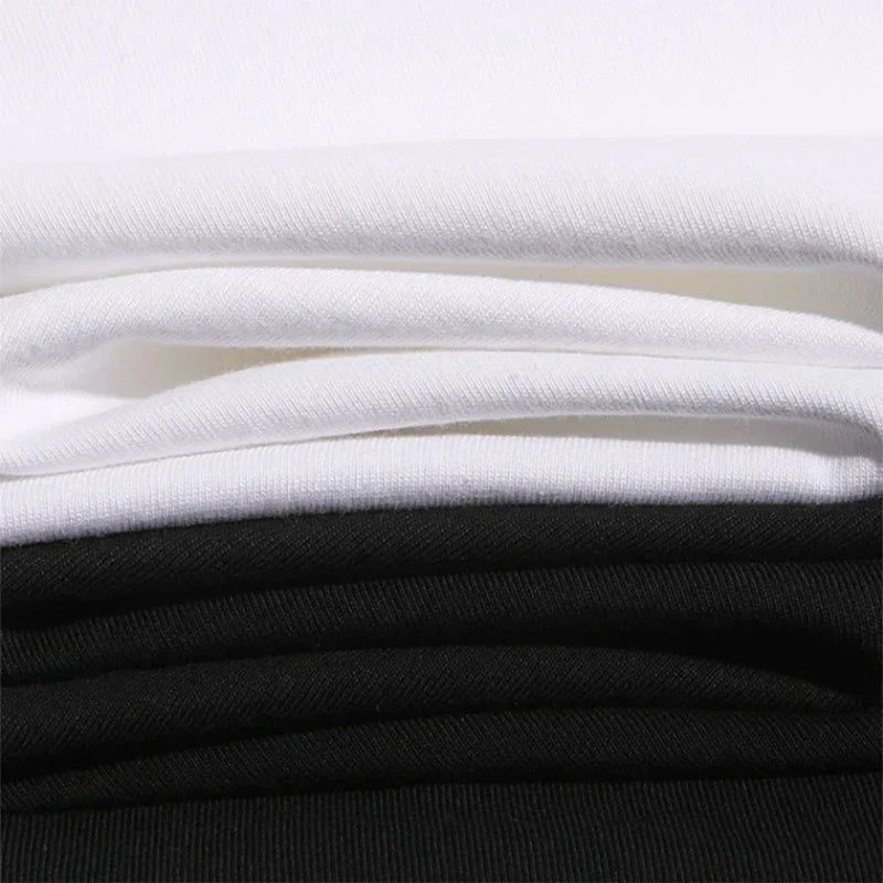 2025 Minimalist Office T-Shirt Men's Premium Pima Cotton Slim Fit Wrinkle-Resistant Business Casual Layering Base
