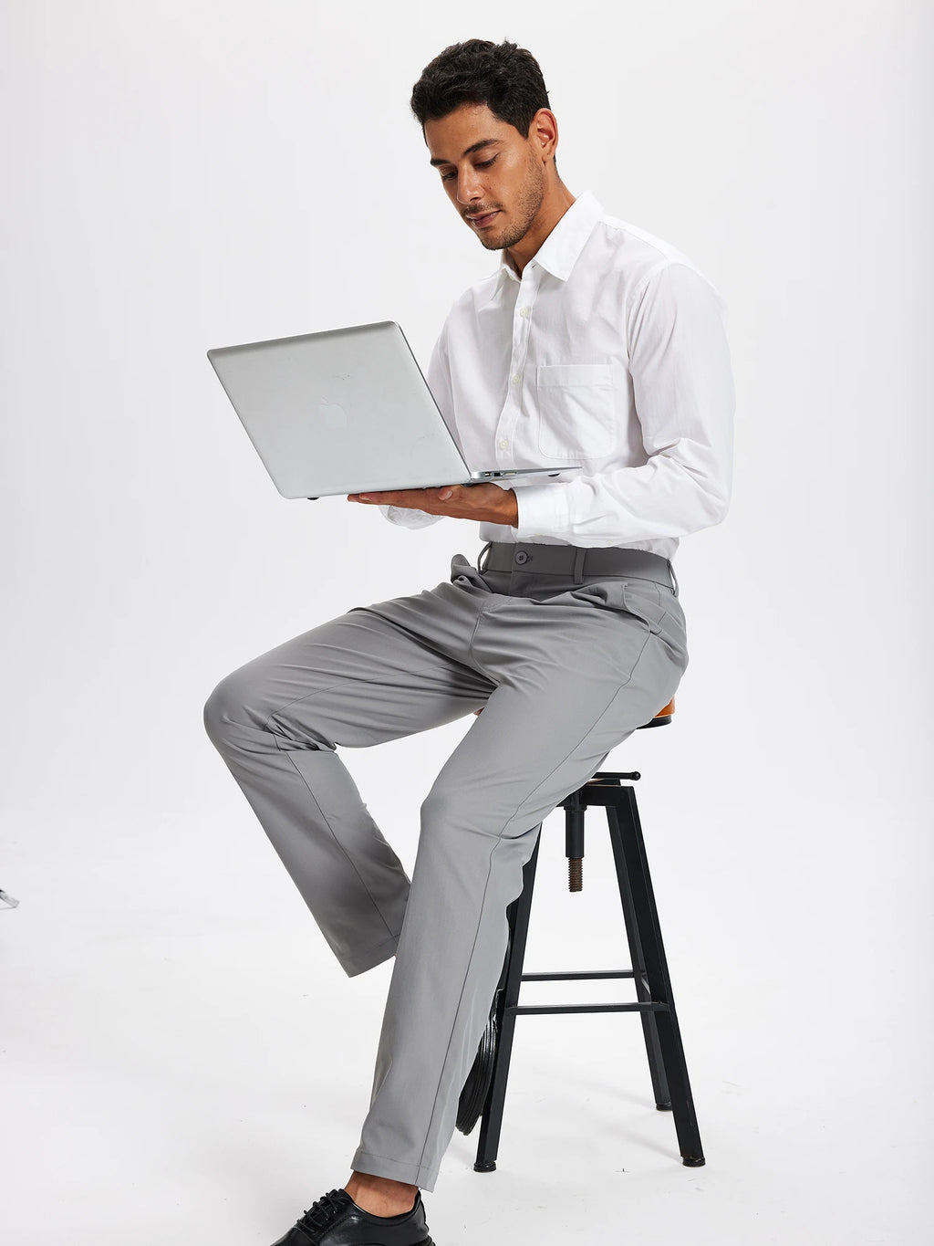 Men's Golf Pants 30"/32"/34" Stretch Work Dress Pants Slim Straight Lightweight Quality Business Trousers Casual Suit Pants